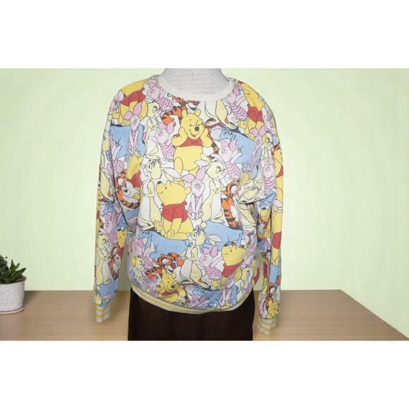Vintage Winnie the Pooh Reversible Sweatshirt Size S – All-Over Print & "Silly O - Picture 1 of 15